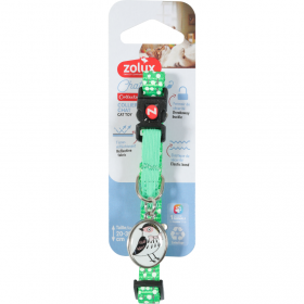  зелен нашийник за котки с висулка-птица CHATOUILLE COLLAR BIRD GRN